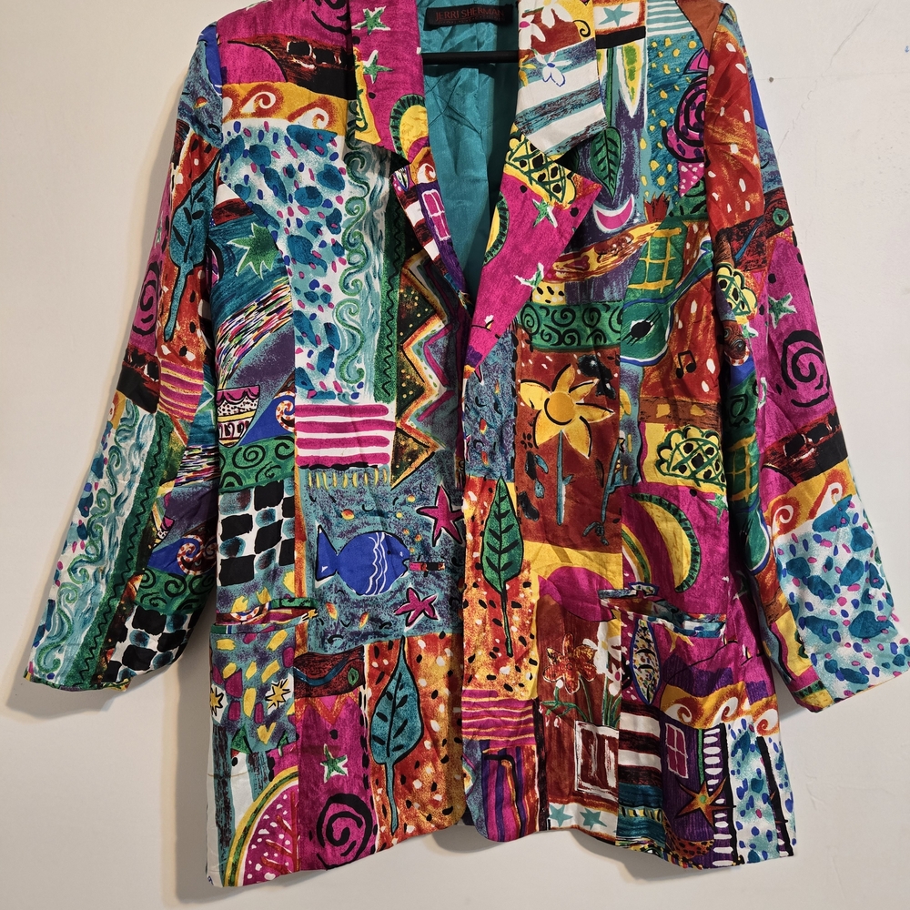 Vibrant Multicolor Women's Patchwork Blazer - image 2